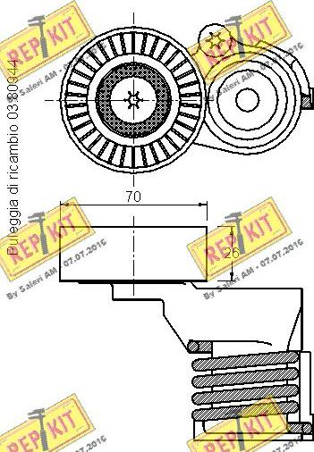 REPKIT RKT3204 - Belt Tensioner, v-ribbed belt www.autospares.lv