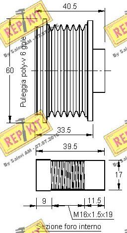 REPKIT RKT2964 - Pulley, alternator, freewheel clutch www.autospares.lv