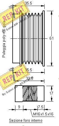 REPKIT RKT2902 - Piedziņas skriemelis, Ģenerators autospares.lv