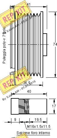 REPKIT RKT2927 - Pulley, alternator, freewheel clutch www.autospares.lv