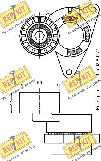 REPKIT RKT2494 - Belt Tensioner, v-ribbed belt www.autospares.lv