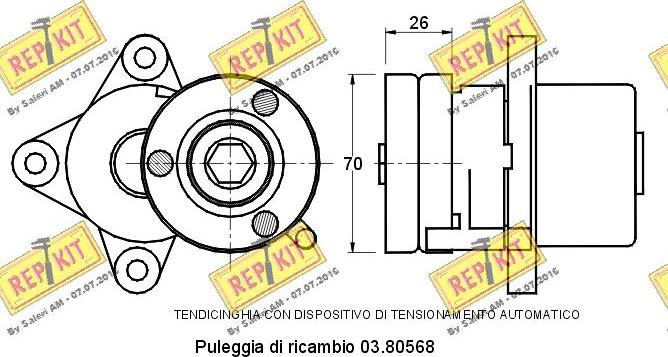 REPKIT RKT2410 - Siksnas spriegotājs, Ķīļsiksna autospares.lv