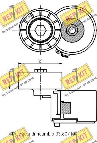 REPKIT RKT2434 - Siksnas spriegotājs, Ķīļsiksna www.autospares.lv