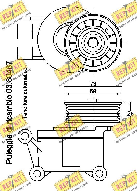 REPKIT RKT2519 - Siksnas spriegotājs, Ķīļsiksna www.autospares.lv