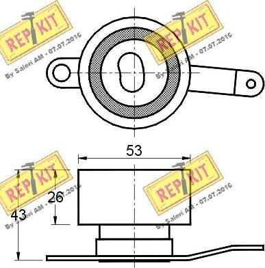 REPKIT RKT2079 - Spriegotājrullītis, Gāzu sadales mehānisma piedziņas siksna www.autospares.lv