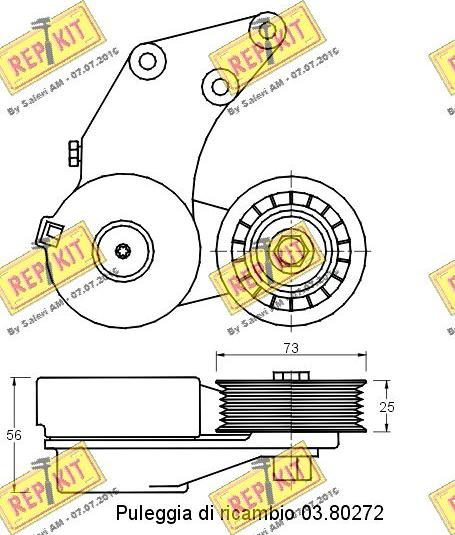 REPKIT RKT2145 - Siksnas spriegotājs, Ķīļsiksna autospares.lv