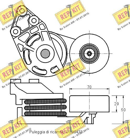 REPKIT RKT2148 - Siksnas spriegotājs, Ķīļsiksna autospares.lv