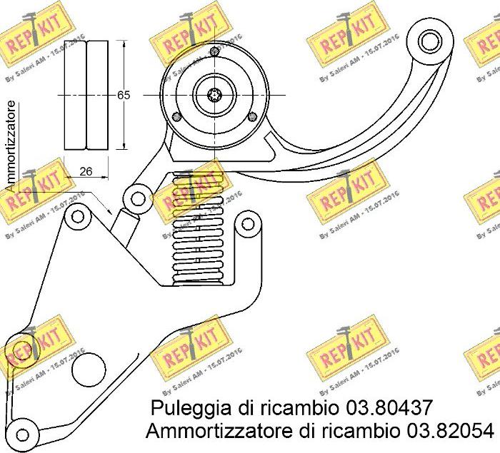 REPKIT RKT2152 - Натяжитель, поликлиновый ремень www.autospares.lv