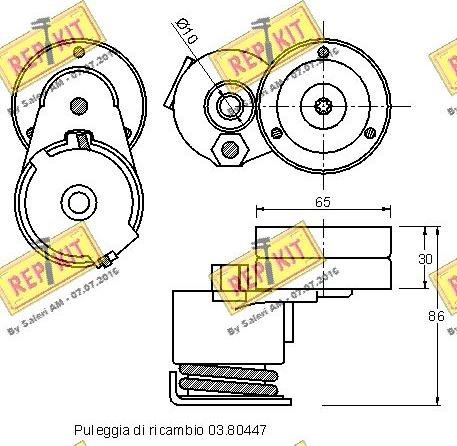 REPKIT RKT2162 - Натяжитель, поликлиновый ремень www.autospares.lv