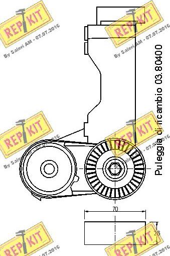 REPKIT RKT2187 - Siksnas spriegotājs, Ķīļsiksna autospares.lv