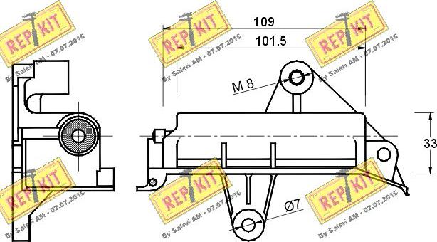 REPKIT RKT2125 - Успокоитель, зубчатый ремень www.autospares.lv