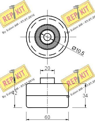 REPKIT RKT2898 - Направляющий ролик, зубчатый ремень ГРМ www.autospares.lv