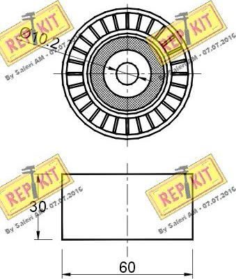 REPKIT RKT2830 - Parazīt / Vadrullītis, Ķīļrievu siksna www.autospares.lv