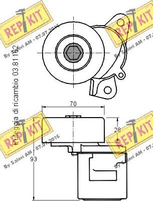 REPKIT RKT2877 - Siksnas spriegotājs, Ķīļsiksna www.autospares.lv