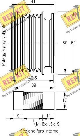 REPKIT RKT2365 - Pulley, alternator, freewheel clutch www.autospares.lv