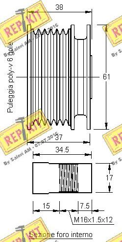 REPKIT RKT2320 - Pulley, alternator, freewheel clutch www.autospares.lv