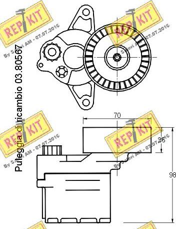 REPKIT RKT2265 - Siksnas spriegotājs, Ķīļsiksna autospares.lv