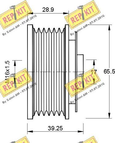 REPKIT RKT2238/D - Шкив генератора, муфта www.autospares.lv