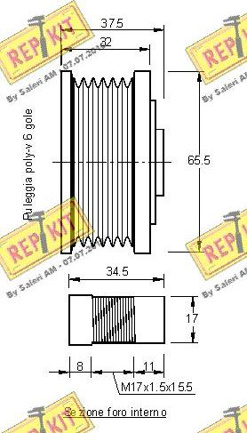 REPKIT RKT2238 - Шкив генератора, муфта www.autospares.lv