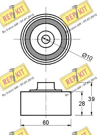 REPKIT RKT2224 - Направляющий ролик, зубчатый ремень ГРМ www.autospares.lv