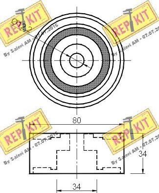 REPKIT RKT2732 - Направляющий ролик, зубчатый ремень ГРМ www.autospares.lv