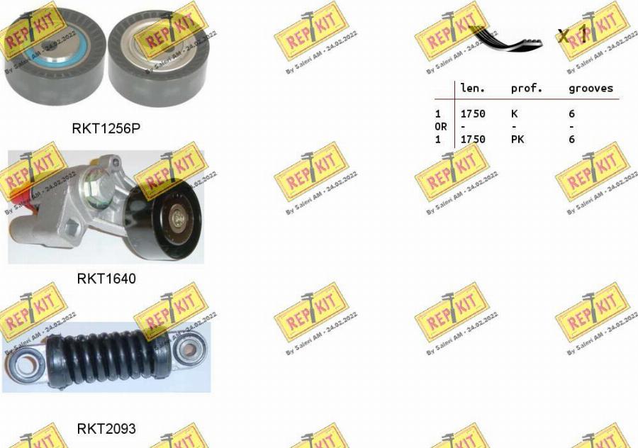 REPKIT RKTA0094 - Ķīļrievu siksnu komplekts autospares.lv