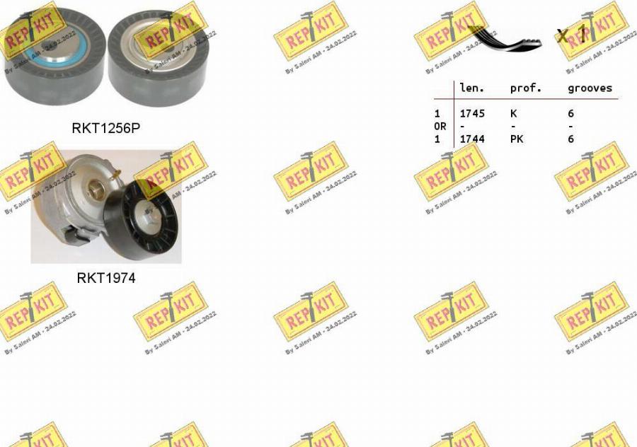 REPKIT RKTA0049 - Ķīļrievu siksnu komplekts autospares.lv