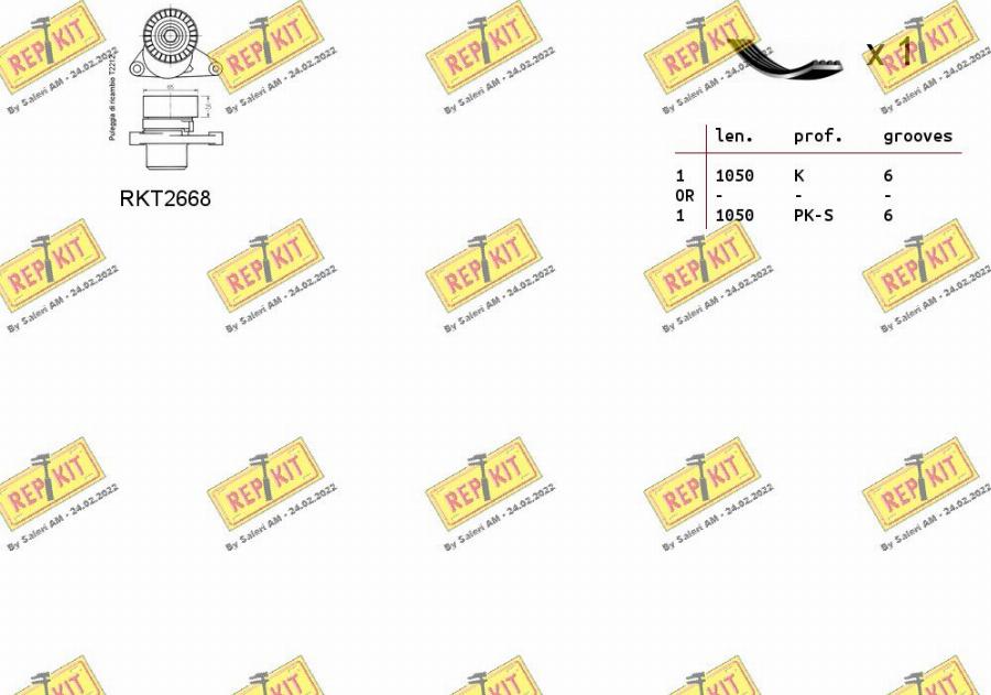 REPKIT RKTA0041 - Поликлиновый ременный комплект www.autospares.lv