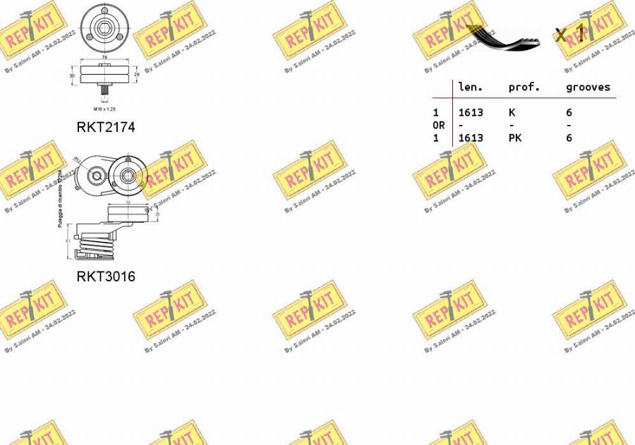 REPKIT RKTA0062 - Ķīļrievu siksnu komplekts autospares.lv