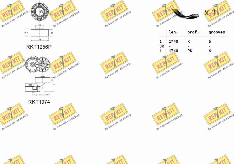 REPKIT RKTA0005 - V-Ribbed Belt Set www.autospares.lv