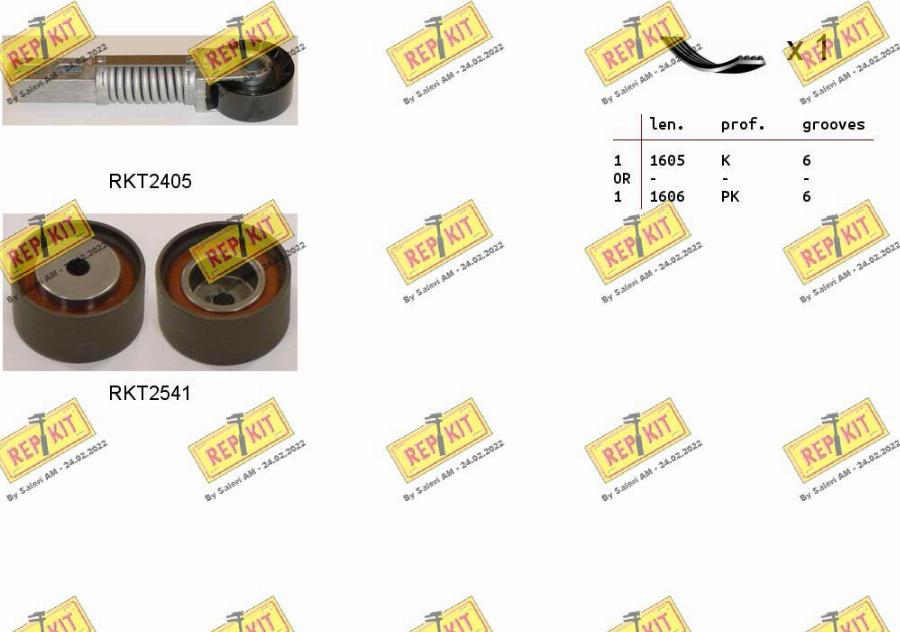 REPKIT RKTA0003 - Поликлиновый ременный комплект www.autospares.lv