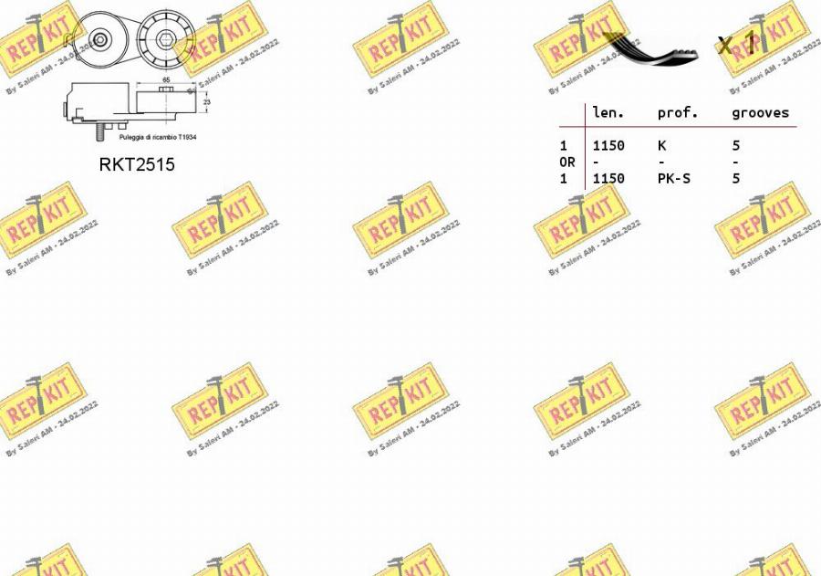 REPKIT RKTA0014 - Ķīļrievu siksnu komplekts autospares.lv