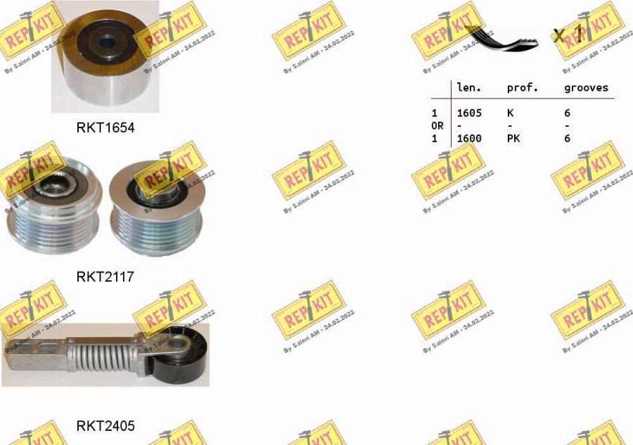 REPKIT RKTA0082 - Ķīļrievu siksnu komplekts www.autospares.lv