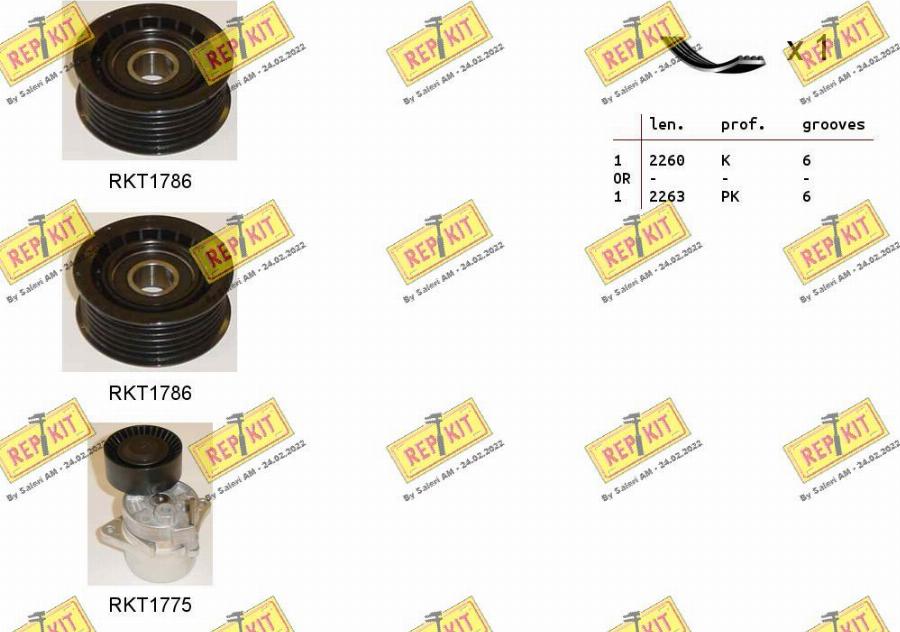 REPKIT RKTA0032 - Ķīļrievu siksnu komplekts autospares.lv