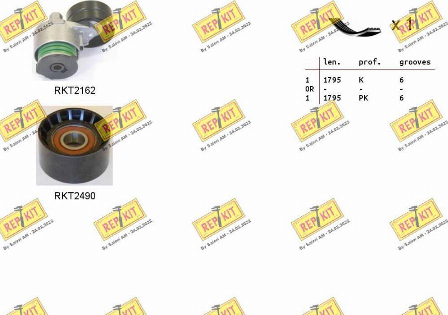 REPKIT RKTA0024 - Ķīļrievu siksnu komplekts www.autospares.lv