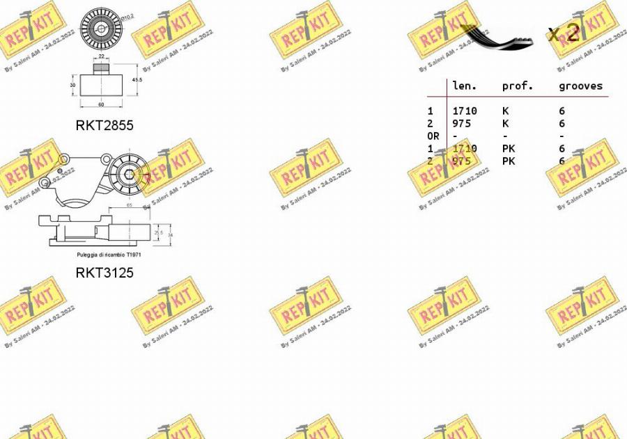 REPKIT RKTA0072 - Поликлиновый ременный комплект www.autospares.lv