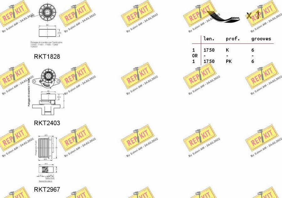 REPKIT RKTA0108 - V-Ribbed Belt Set www.autospares.lv