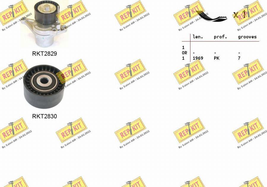 REPKIT RKTA0136 - V-Ribbed Belt Set www.autospares.lv