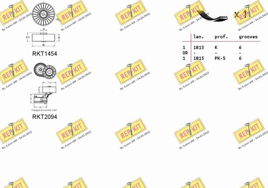 REPKIT RKTA0126 - Ķīļrievu siksnu komplekts autospares.lv