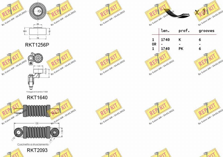 REPKIT RKTA0120 - V-Ribbed Belt Set www.autospares.lv