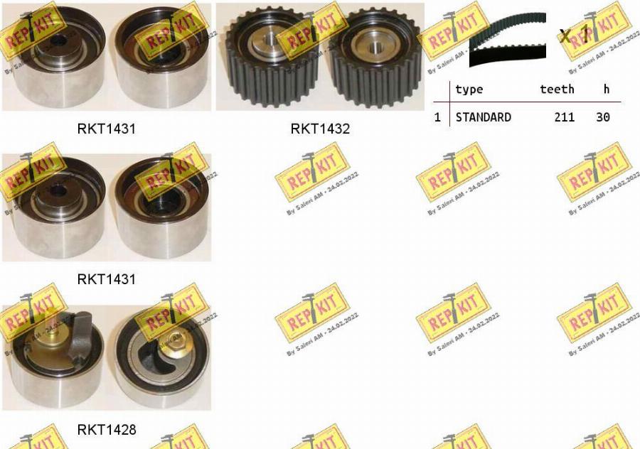 REPKIT RKTK0993 - Timing Belt Set www.autospares.lv