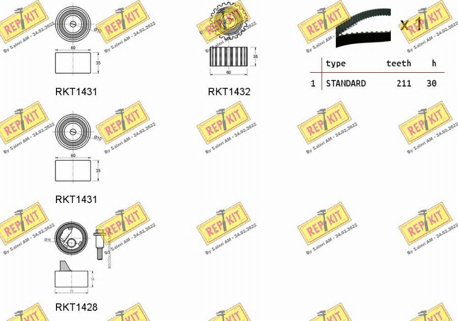 REPKIT RKTK0993 - Timing Belt Set www.autospares.lv