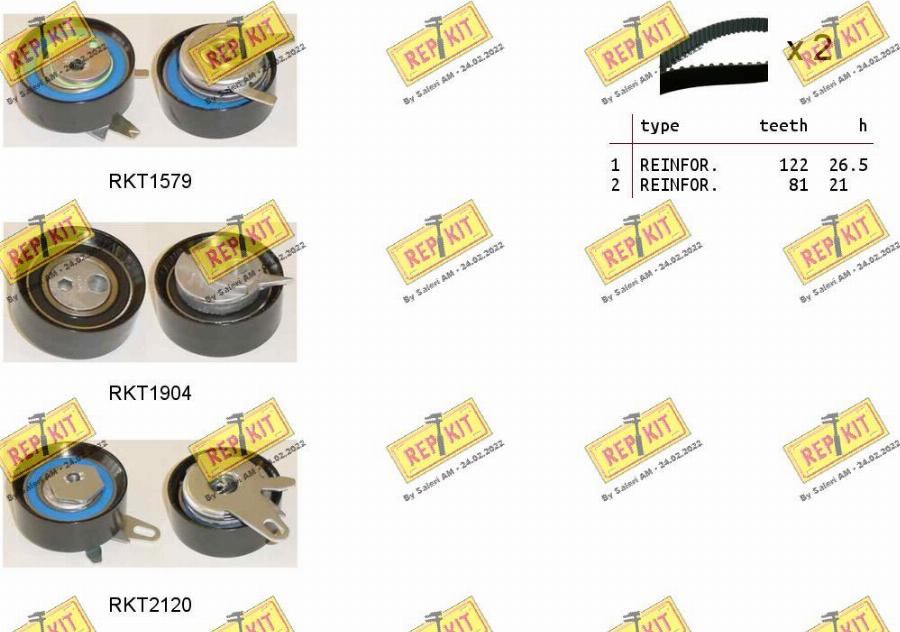 REPKIT RKTK0946 - Timing Belt Set www.autospares.lv