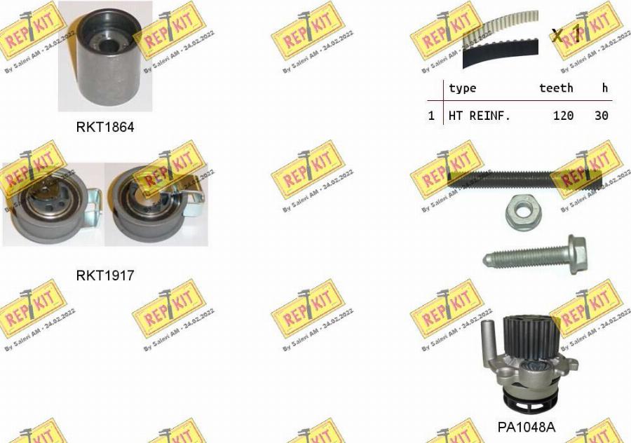 REPKIT RKTK0940PA - Ūdenssūknis + Zobsiksnas komplekts autospares.lv