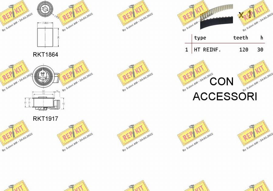 REPKIT RKTK0940 - Zobsiksnas komplekts www.autospares.lv