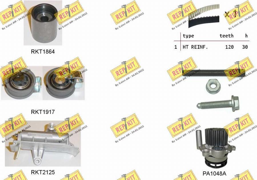 REPKIT RKTK0941PA - Water Pump & Timing Belt Set www.autospares.lv