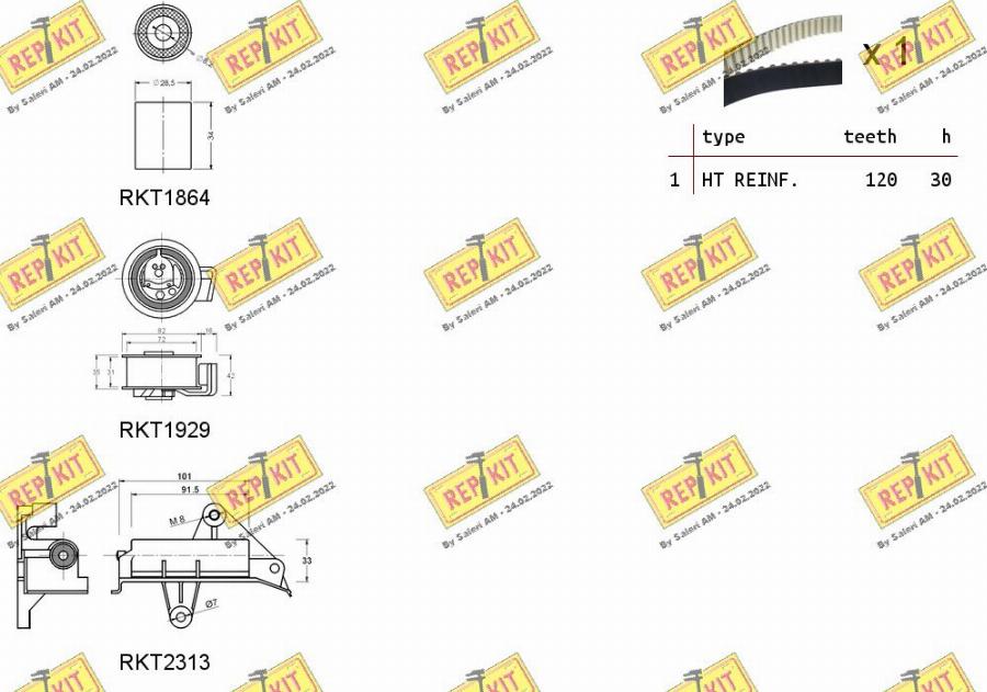 REPKIT RKTK0951C - Zobsiksnas komplekts www.autospares.lv