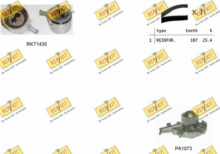 REPKIT RKTK0904PA - Ūdenssūknis + Zobsiksnas komplekts www.autospares.lv