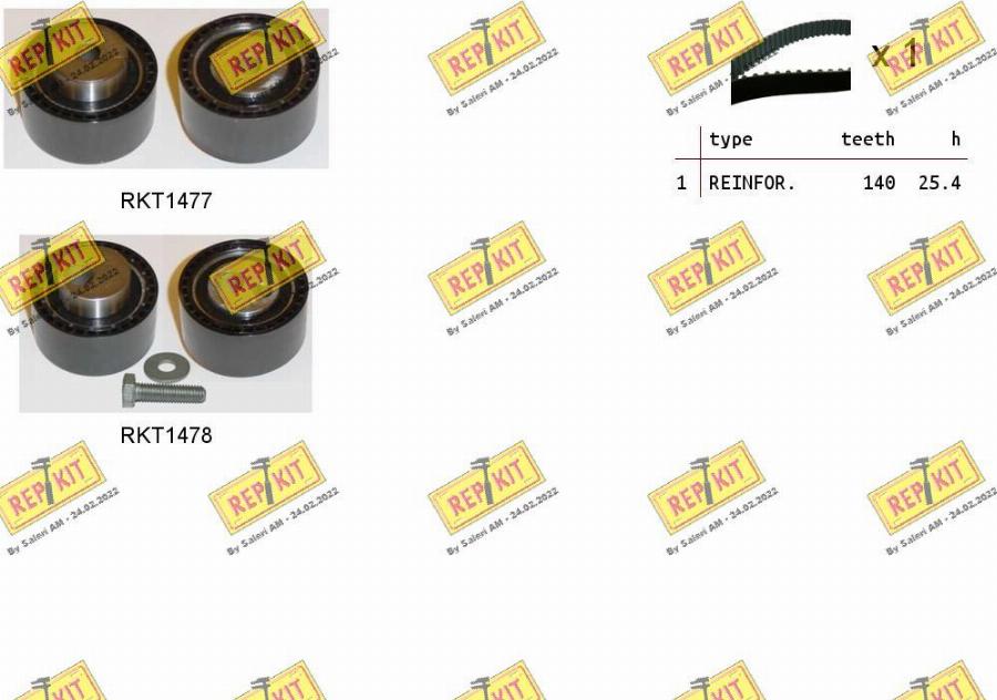 REPKIT RKTK0915 - Timing Belt Set www.autospares.lv