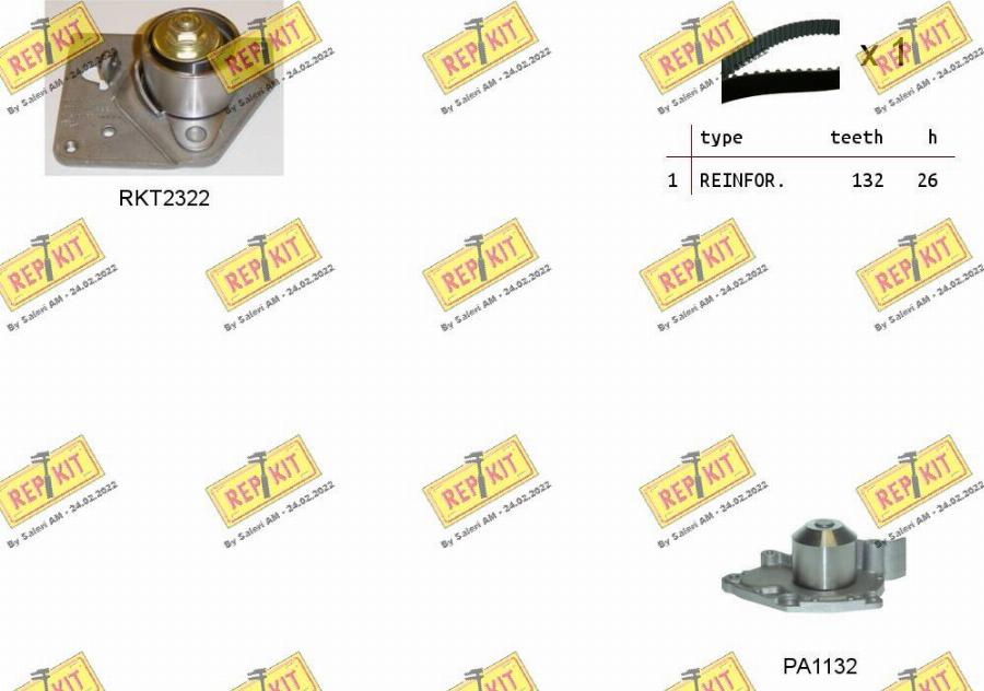 REPKIT RKTK0916PA - Water Pump & Timing Belt Set www.autospares.lv